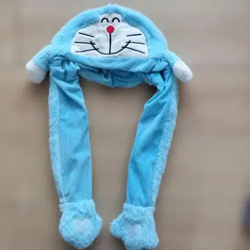 도라에몽 캐릭터 피코피코 캡 스카이블루 플리스