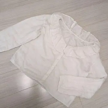 프레임워크 린넨 프릴 블라우스 셔츠 카네코 아야 아이보리