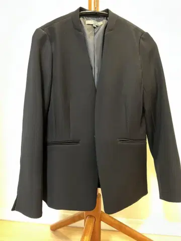 블랙 노카라 자켓 사이즈 36