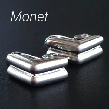 MONET 모네 귀걸이 실버 도금 심플 귀걸이 빈티지