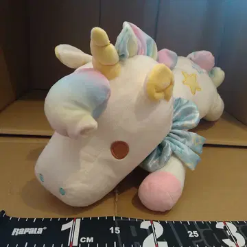 산리오 유니콘 뒹굴뒹굴 쿠션 블루 키키라라 택 포함