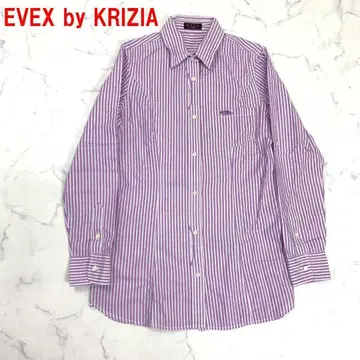 A5776 에베크스 바이 크리치아 긴팔 셔츠 블라우스 면 보라색 40