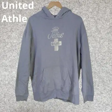 United Athle 후드 부착 후드티 라이트 블루