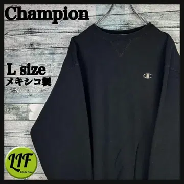 챔피온 멕시코제 자수 로고 맨투맨 트레이닝복 블랙 L4521