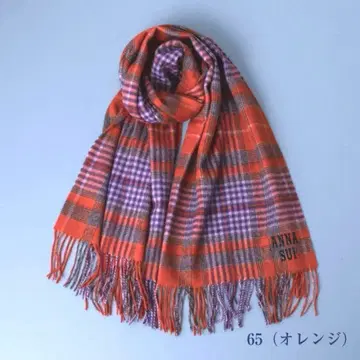 새상품 [ ANNA SUI ] 울 체크 스톨 대형