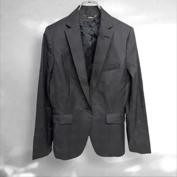 레노마 테일러드 자켓 고급 원단 블랙 체크 M (B3)