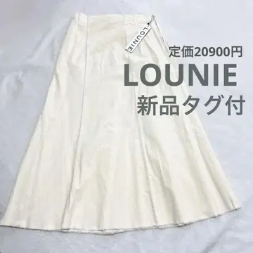 LOUNIE 아이보리 코듀로이 플레어 스커트 40(L) 택 포함 새상품