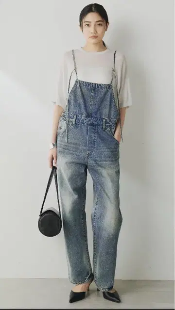 미사용 새상품 택 포함 Whim Gazette 데님 올인원