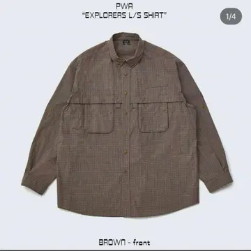 PWA EXPLORERS L/S 셔츠 M 사이즈 브라운