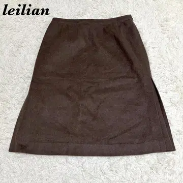 새상품급 leilian 울 미디 스커트 9 브라운