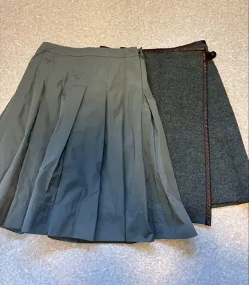 DKNY 플리츠 스커트 사이즈 4 & 울 랩스커트 사이즈 4