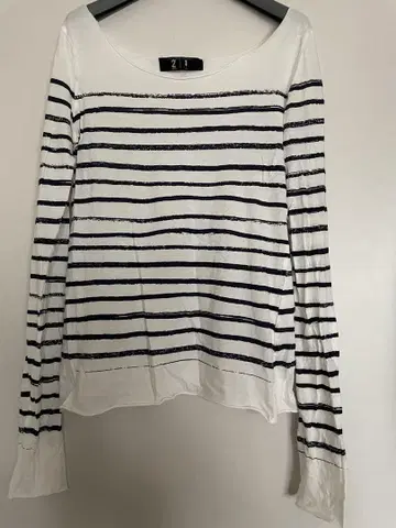 Deuxieme Classe 손글씨 보더 T셔츠 긴팔 롱T