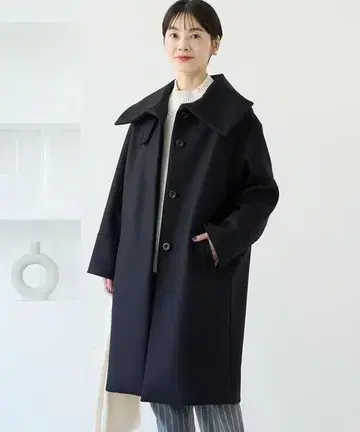 그린 레이블 릴랙싱 멜톤 빅 칼라 코트