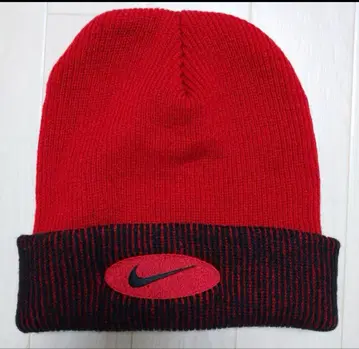 90s 화이트 택 NIKE 니트 캡 빨간색