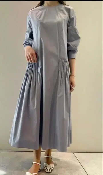 theory luxe 그레이 롱 원피스