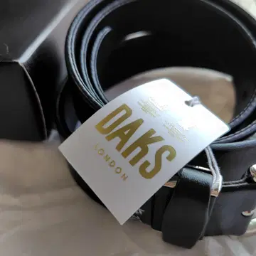 DAKS 남성용 벨트 블랙 천연 가죽
