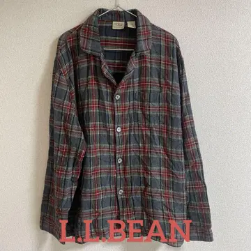 [새상품급] L.L. BEAN 엘엘빈 파자마 셔츠 체크 grey