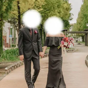 선 촬영 블랙 드레스