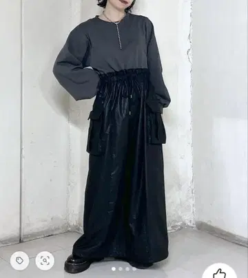 가죽 느낌 드로스트 원피스 니코앤드 Niko and -