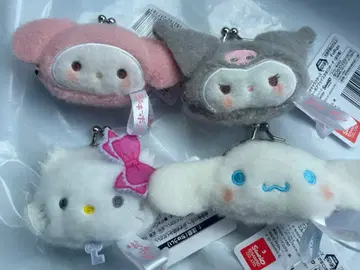 산리오 캐릭터즈 밀키 보아 페이스 가마구치 파우치 4개 세트