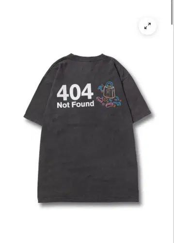 [ XL 사이즈 ] 404 NOT FOUND TEE / CHARCOAL