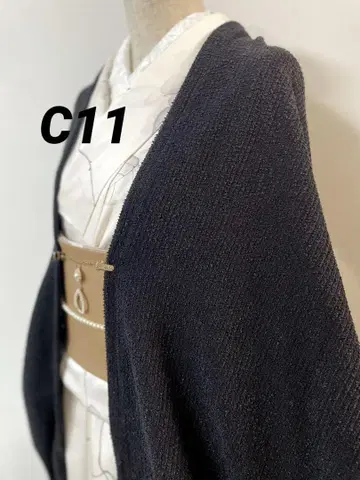 C-11 얇은 겉옷 루프 자카드 모몽가 코트 긴 겉옷 모몽가 코트