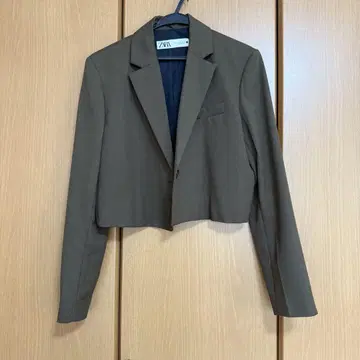 ZARA 브라운 크롭 테일러드 자켓