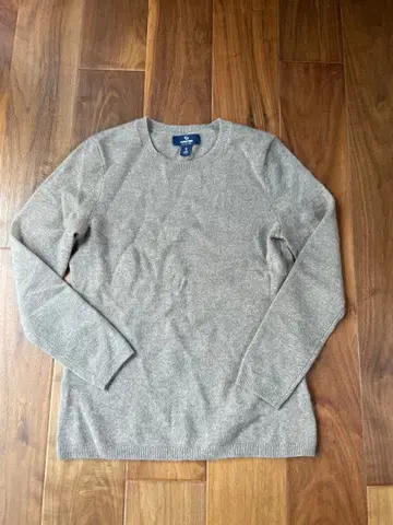 Lands' End 100% 캐시미어 스웨터 S 베이지 황토색