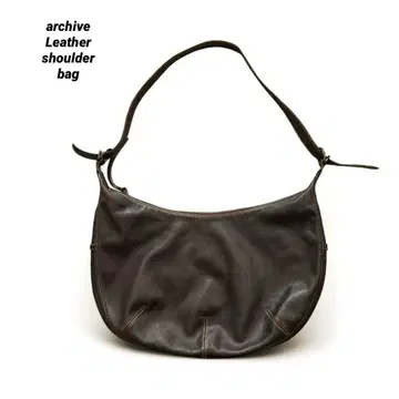 archive Leather shoulder bag y2k brown
