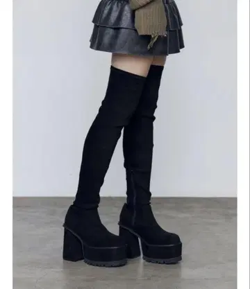 EMODA 스퀘어 핏 롱 부츠