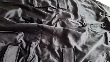 ZARA 블랙 카고 팬츠 새틴