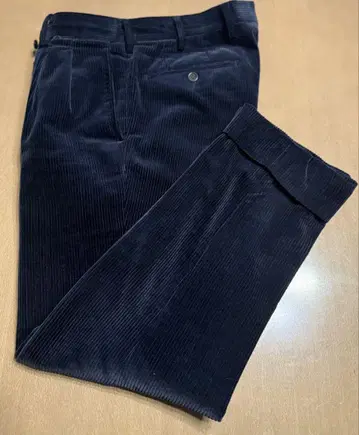 HILTON 네이비 코듀로이 슬랙스 허리 84cm 힐튼