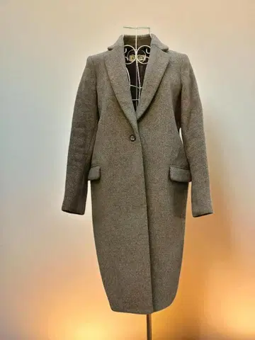 엔폴드 롱 코트 그레이 체스터 코트