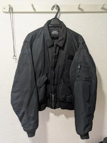 schott CWU-R 밀리터리 플라이트 자켓 사이즈 XXL 블랙