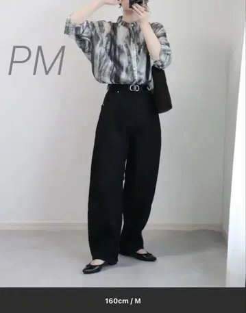 for/c 포씨 작은 키를 위한 데님 커브 데님 팬츠 PM 블랙