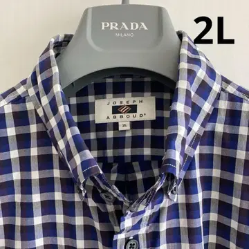JOSEPH ABBOUD 네이비 체크 셔츠