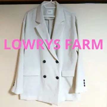 LOWRYS FARM 홉색 더블 자켓 아이보리