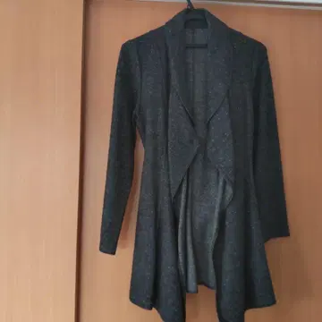 그레이 오픈 프론트 가디건