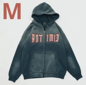 ANTIMID 지퍼 후드티 PIGMENT LOGO ZIP HOODIE