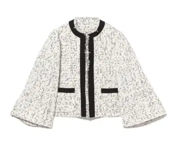 새상품 EFFE BEAMS 모노톤 트위드 자켓 38