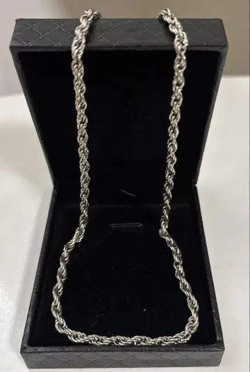즉시 발송 가능 실버 체인 목걸이 약 39cm