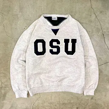 90's USA제 빈티지 맨투맨 M 와펜 체크 vintage