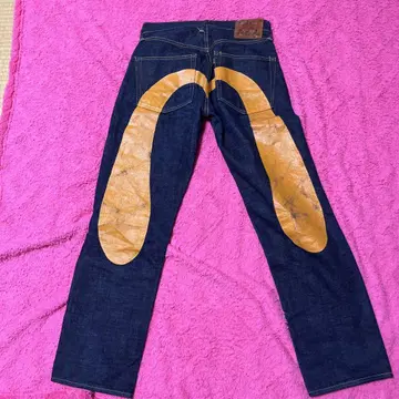 EVISU 에비수 데님 빅카모메 오렌지