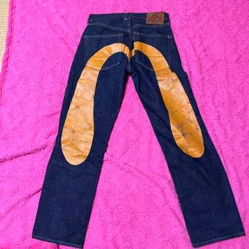 EVISU 에비수 데님 빅카모메 오렌지