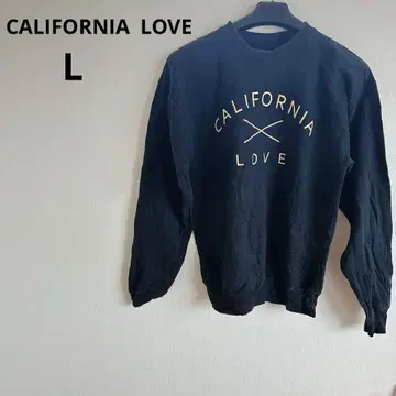 새상품급 CALIFORNIA LOVE [ L ] 맨투맨 블랙 심플