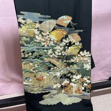 토메소데 블랙 토메소데 순수 실크 니시진 비단