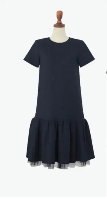 데이지린 40 네이비 반팔 저지 원피스 폭시 네이비