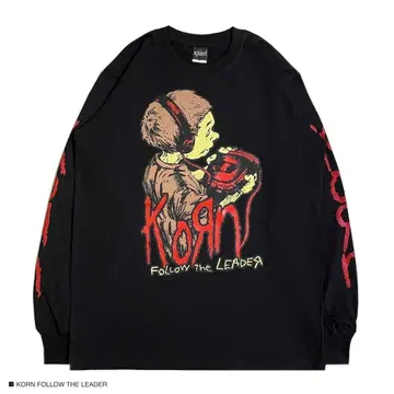 KORN 콘 XL 사이즈 긴팔 롱T셔츠 락 밴드T