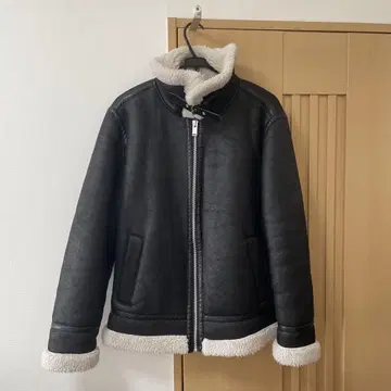 ZARA 보아 무스탕 자켓 L 블랙