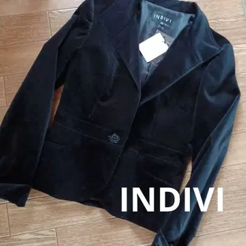 INDIVI 테일러드 스웨이드 자켓 38 택 포함 새상품